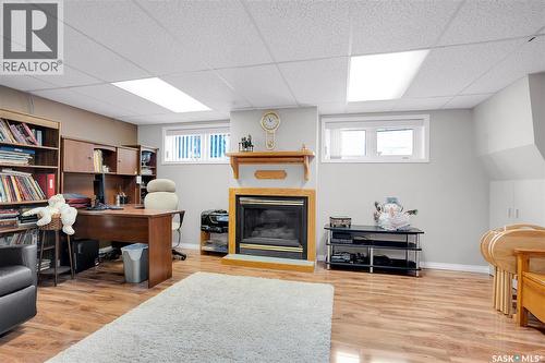 344 Russell Road, Saskatoon, SK - Indoor Photo Showing Basement With Fireplace
