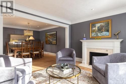 247 Douglas Avenue, Oakville (Oo Old Oakville), ON - Indoor Photo Showing Living Room With Fireplace