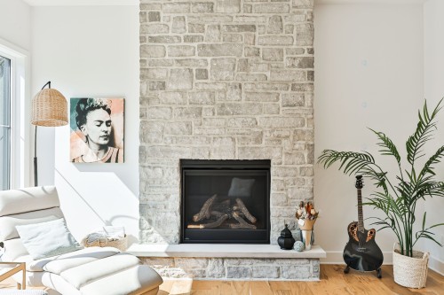 Salon - 1104 Ch. Du Massif, Piedmont, QC - Indoor Photo Showing Living Room With Fireplace