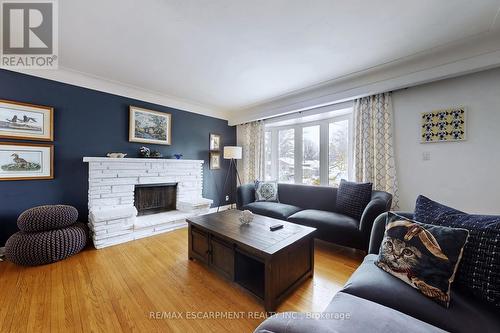 19 Douglas Road, Hamilton, ON - Indoor Photo Showing Living Room With Fireplace