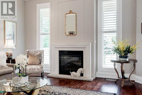 2462 No 2 Side Road, Burlington, ON - Indoor Photo Showing Living Room With Fireplace