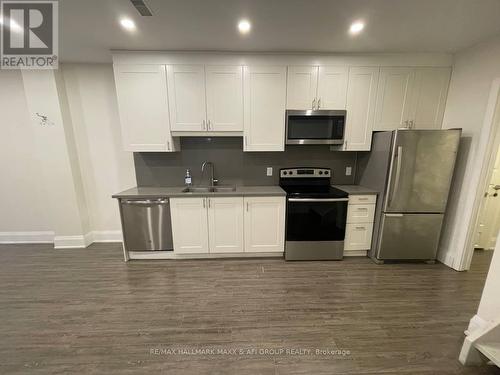 Bsmt - 3869 Mayla Drive E, Mississauga, ON - Indoor Photo Showing Kitchen With Stainless Steel Kitchen With Double Sink