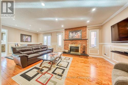 43 Windmill Boulevard, Brampton, ON - Indoor Photo Showing Living Room With Fireplace