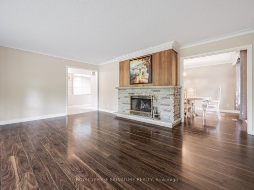 1447 Merrow Road, Mississauga, ON - Indoor Photo Showing Living Room With Fireplace