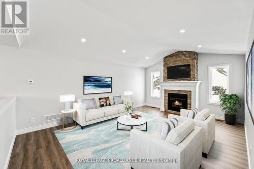 VIRTUALLY STAGED SAMPLE PHOTO - 200 (Lot 10) Homewood Avenue, Trent Hills (Hastings), ON - Indoor Photo Showing Living Room With Fireplace