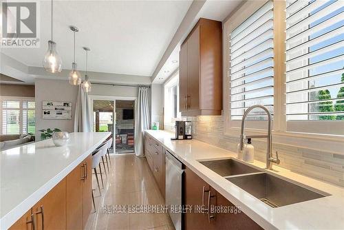 349 Valridge Drive, Hamilton, ON - Indoor Photo Showing Kitchen With Double Sink With Upgraded Kitchen