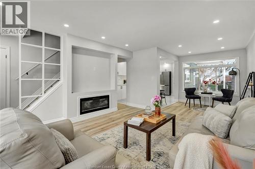 3104 Academy, Windsor, ON - Indoor Photo Showing Living Room With Fireplace