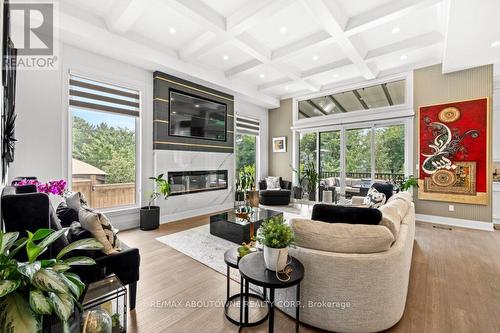 334 Third Lane, Oakville, ON - Indoor Photo Showing Living Room With Fireplace