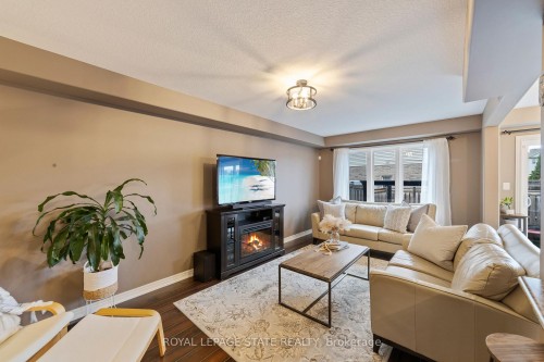 51 Cedar Street, Grimsby, ON - Indoor Photo Showing Living Room With Fireplace