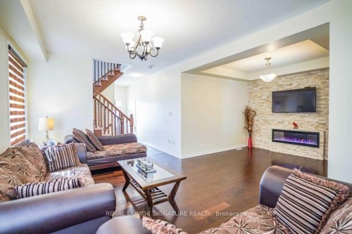 171 Buick Boulevard, Brampton, ON - Indoor Photo Showing Living Room With Fireplace
