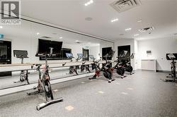 Workout area featuring recessed lighting - 