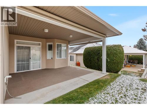 Covered back deck with 2 awnings - 3360 Old Okanagan Highway Unit# 160, West Kelowna, BC - Outdoor With Deck Patio Veranda With Exterior