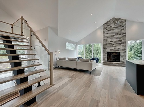 Salon - 1116 Ch. Du Massif, Piedmont, QC - Indoor With Fireplace