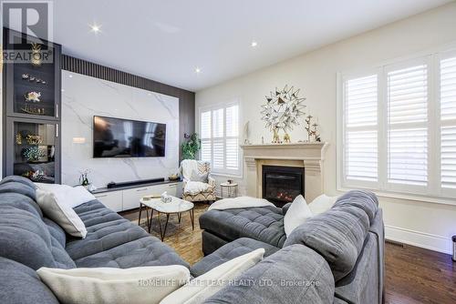 42 Foothills Crescent, Brampton, ON - Indoor Photo Showing Living Room With Fireplace