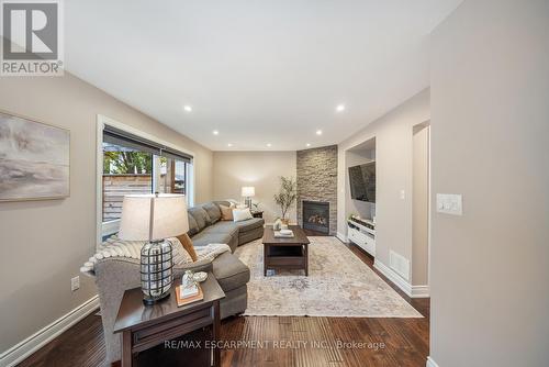 1351 Mcguffin Gate, Milton, ON - Indoor Photo Showing Living Room With Fireplace