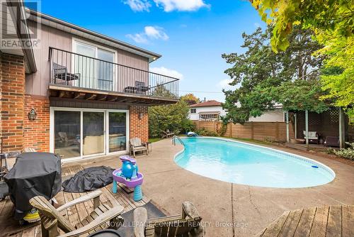 166 Clements Road E, Ajax, ON - Outdoor With In Ground Pool With Deck Patio Veranda With Exterior