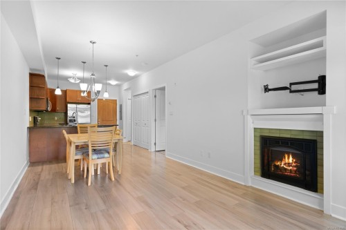 110-866 Brock Ave, Langford, BC - Indoor With Fireplace