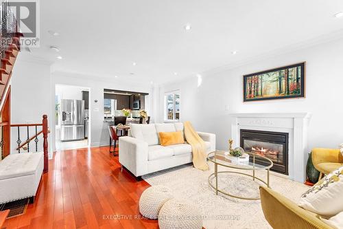 7068 Bannockburn Court, Mississauga, ON - Indoor Photo Showing Living Room With Fireplace