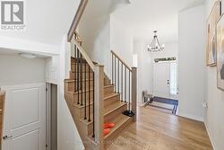Oak Staircase with Wrought Iron Pickets - 