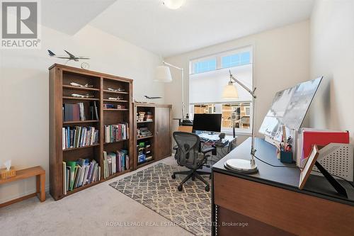 Second Bedroom/Office Boasts a Vaulted Ceiling - 3300 Jacob Way, Oakville, ON - Indoor Photo Showing Office