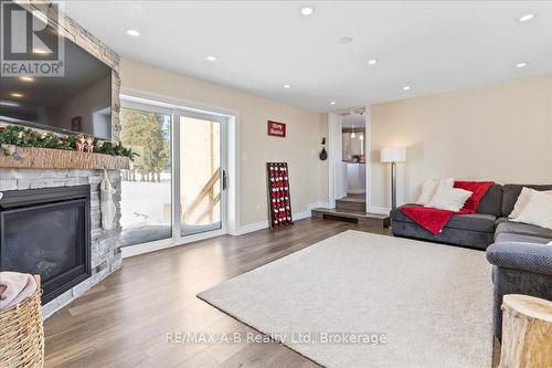5145 Perth Line 44, Perth South (Sebringville), ON - Indoor Photo Showing Living Room With Fireplace