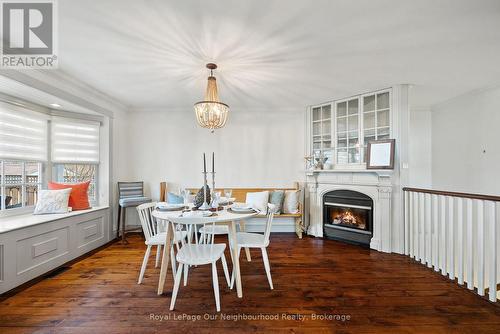 67 Ontario Street, Clarington (Bowmanville), ON - Indoor Photo Showing Dining Room With Fireplace