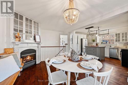 67 Ontario Street, Clarington (Bowmanville), ON - Indoor Photo Showing Dining Room With Fireplace