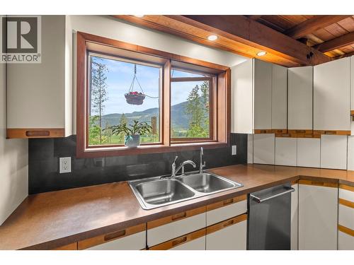 1099 Enderby Mabel Lake Road, Enderby, BC - Indoor Photo Showing Kitchen With Double Sink