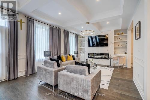 48 Red Giant Street W, Richmond Hill, ON - Indoor Photo Showing Living Room With Fireplace