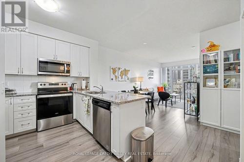 709 - 349 Rathburn Road W, Mississauga, ON - Indoor Photo Showing Kitchen With Stainless Steel Kitchen