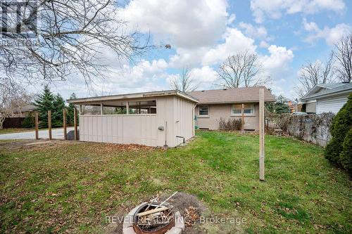yard and carport - posts installed for fence - 629 Victoria Street, Strathroy-Caradoc (Ne), ON - Outdoor