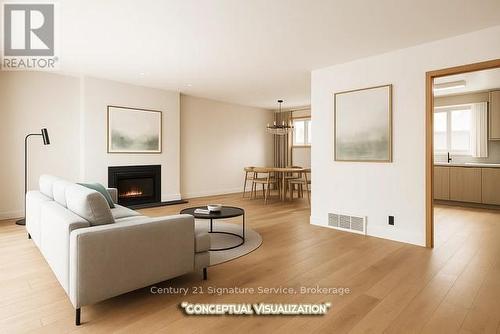 227 Elmwood Road, Oakville, ON - Indoor Photo Showing Living Room With Fireplace