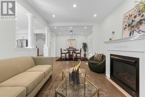 4838 Columbus Drive, Burlington, ON - Indoor Photo Showing Living Room With Fireplace