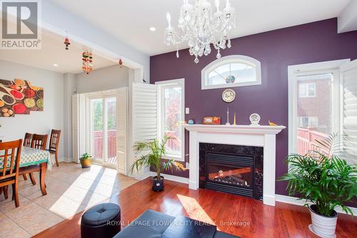 Upper - 18 Saint Eugene Street, Brampton, ON - Indoor Photo Showing Living Room With Fireplace