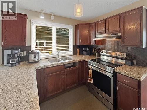 344 Battleford Trail, Swift Current, SK - Indoor Photo Showing Kitchen With Double Sink
