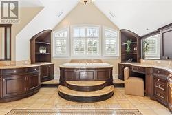 Stand alone bathtub with vaulted ceilings. - 