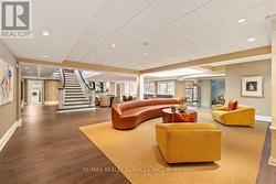 Spacious rec room is great for hosting parties. - 