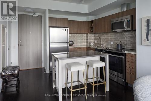 2104 - 390 Cherry Street, Toronto, ON - Indoor Photo Showing Kitchen With Stainless Steel Kitchen