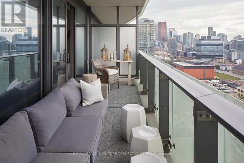 2104 - 390 Cherry Street, Toronto, ON - Outdoor With Balcony With Exterior