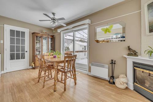Salle à manger - 470 Rue Du Christ-Roi, Lévis (Desjardins), QC - Indoor Photo Showing Dining Room With Fireplace