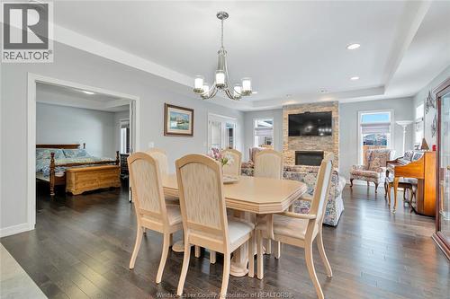 470 Old Colony Trail, Amherstburg, ON - Indoor Photo Showing Dining Room With Fireplace