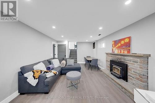 2515 Hensall Street, Mississauga, ON - Indoor Photo Showing Living Room With Fireplace