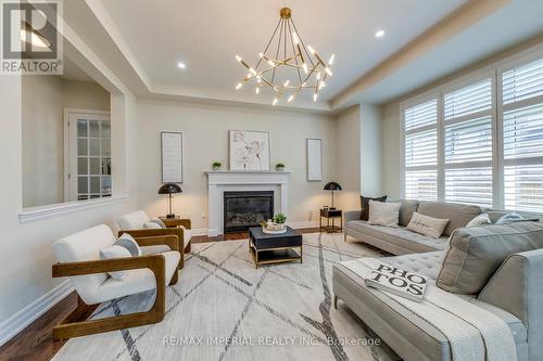 3263 Donald Mackay Street, Oakville, ON - Indoor Photo Showing Living Room With Fireplace