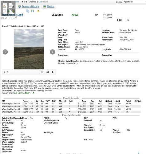 Flynn Pasture Land, Waverley Rm No. 44, SK 