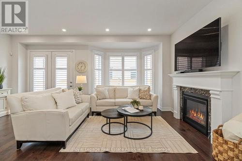 4061 Channing Crescent, Oakville, ON - Indoor Photo Showing Living Room With Fireplace