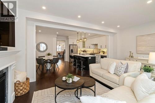 4061 Channing Crescent, Oakville, ON - Indoor Photo Showing Living Room With Fireplace