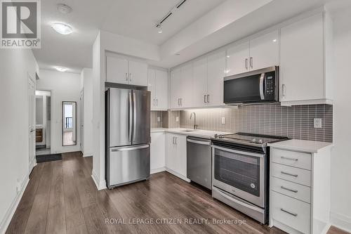 1408 - 17 Zorra Street, Toronto, ON - Indoor Photo Showing Kitchen With Stainless Steel Kitchen With Upgraded Kitchen