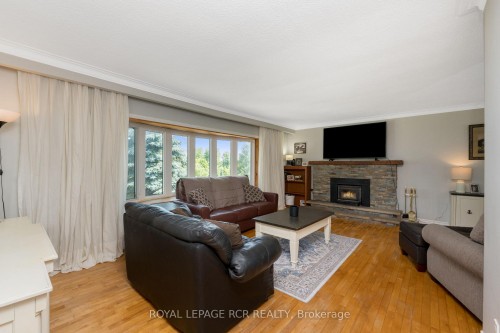 994034 Mono/Adjala Townline Road, Mono, ON - Indoor Photo Showing Living Room With Fireplace