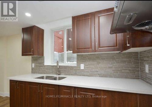 Bsmt - 833 Mays Crescent, Mississauga, ON - Indoor Photo Showing Kitchen With Double Sink With Upgraded Kitchen