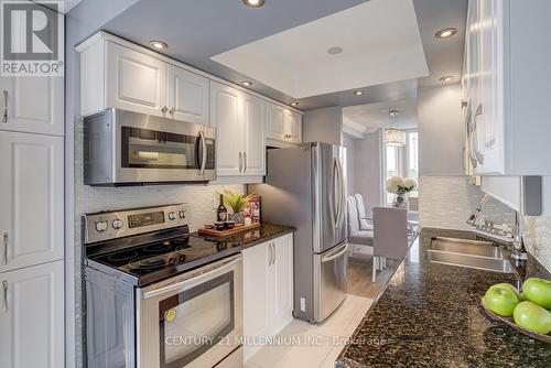 604 - 5 Lisa Street, Brampton, ON - Indoor Photo Showing Kitchen With Double Sink With Upgraded Kitchen